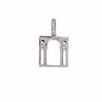 Pendant Loving Palladio  3D in White Gold Diamante 0.05 Ct 10B SERLIANA - 10B SERLIANA